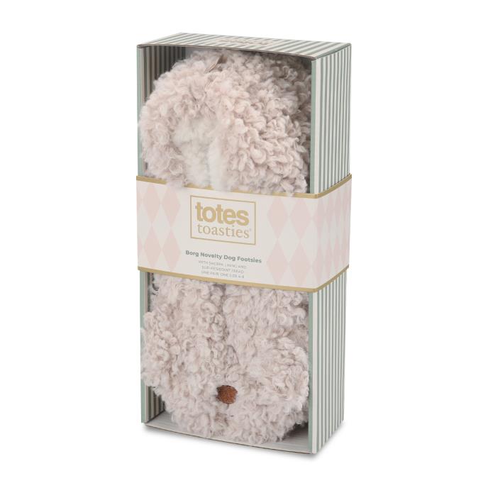 totes toasties® Ladies Novelty Footsies Oat Extra Image 1